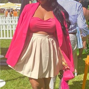 Hot Pink oversized Blazer